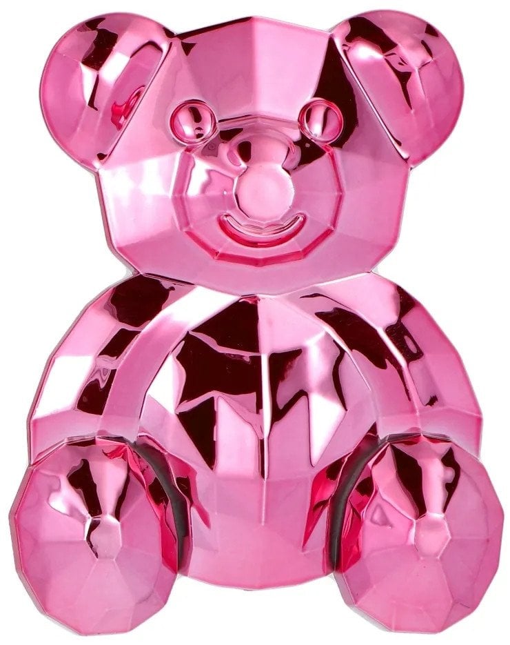 Stojak na telefon MIŚ - naklejany - różowy