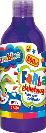 Bambino Farby plakatowe w butelce 500ml Bambino fioletowa