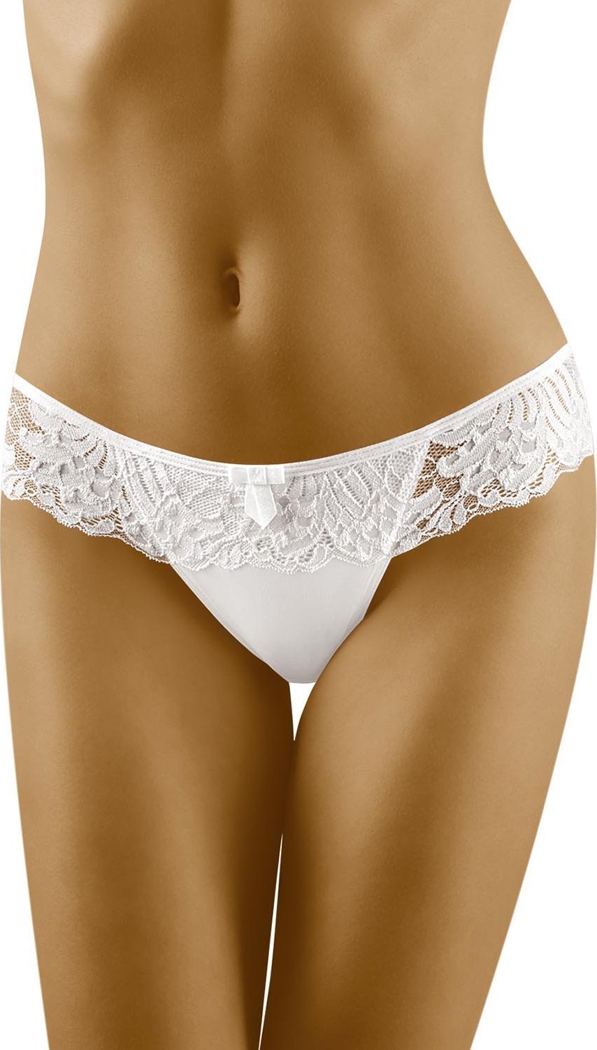 Wolbar Wol-Bar Karioka biały M Majtki szorto-stringi