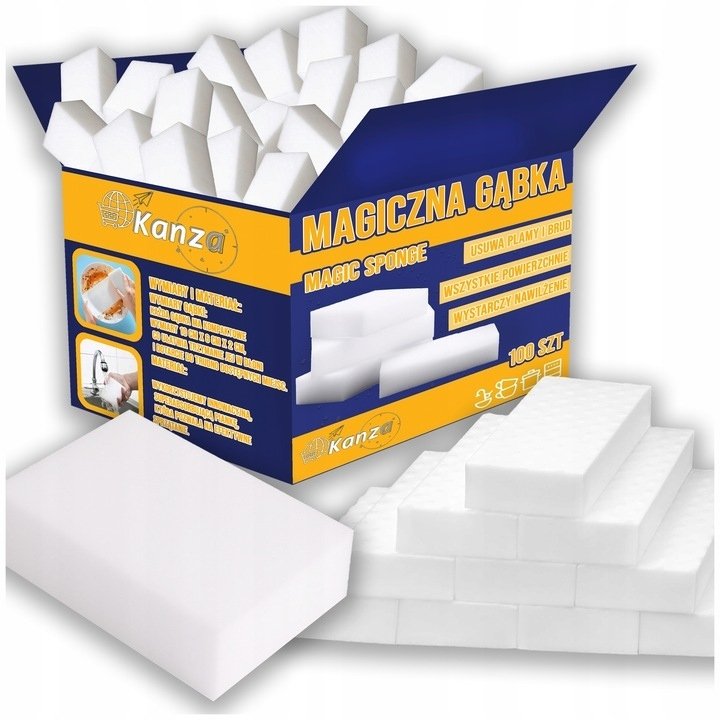 MAGICZNA GĄBKA BIAŁA 100 SZTUK KANZA