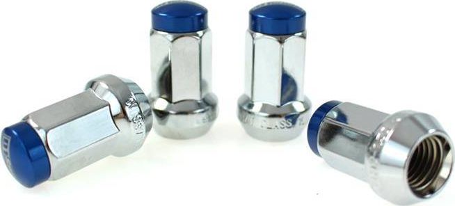 D1Spec_D Nakrętki M12x1.25 Stal 30mm D1Spec Orginal Silver/Blue Stożek