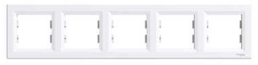 Schneider Electric Ramka pięciokrotna Asfora pozioma biała EPH5800521
