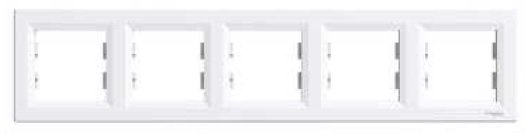 Schneider Electric Ramka pięciokrotna Asfora pozioma biała EPH5800521