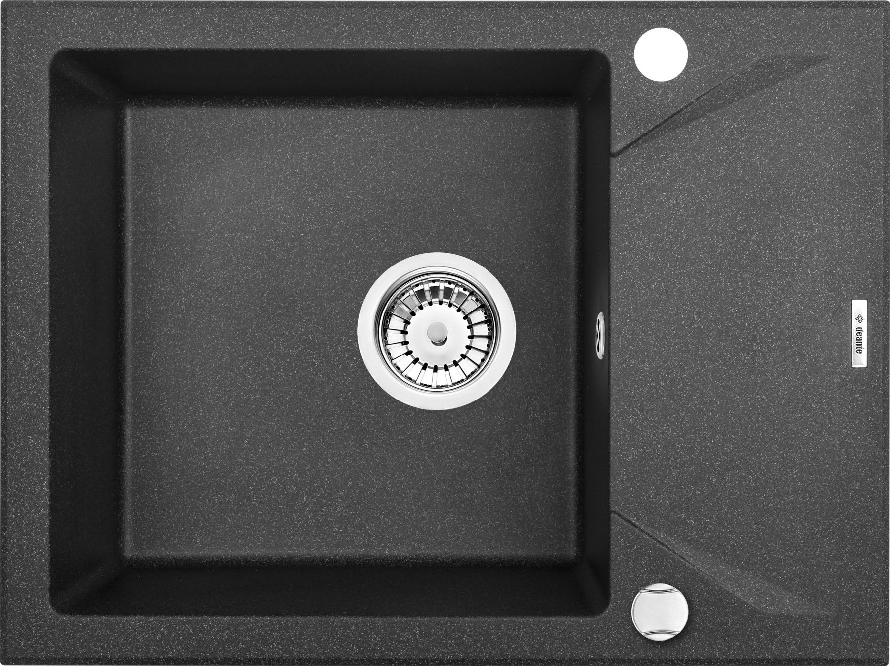 Zlewozmywak Deante 1-komorowy z krótkim ociekaczem Evora grafit (ZQJ 211A)