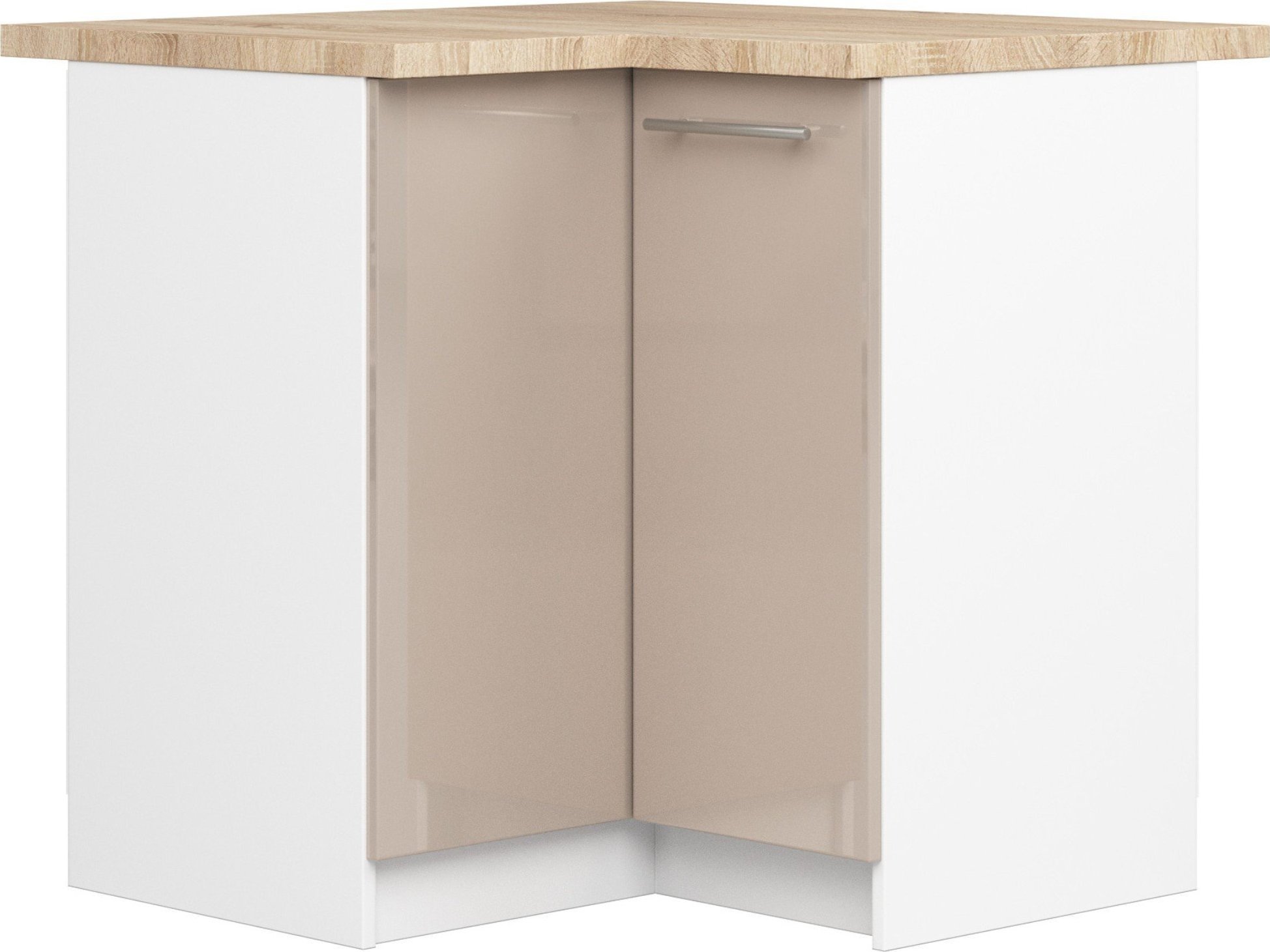Fabryka Mebli Akord SZAFKA KUCHENNA OLIWIA S 90/90cm + BLAT BIAŁA / CAPPUCCINO POŁYSK