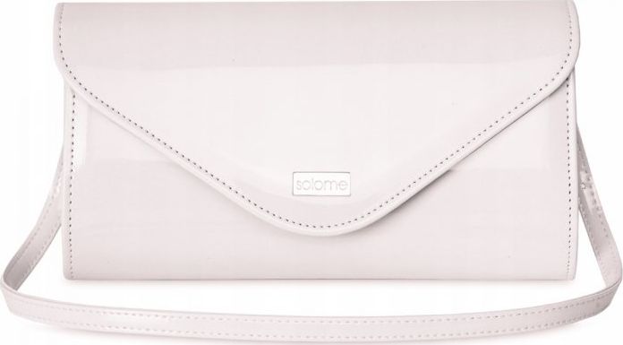 Solome BIAŁA RÓŻOWA KOPERTÓWKA TOREBKA WIZYTOWA SOLOME L5 LAKIER