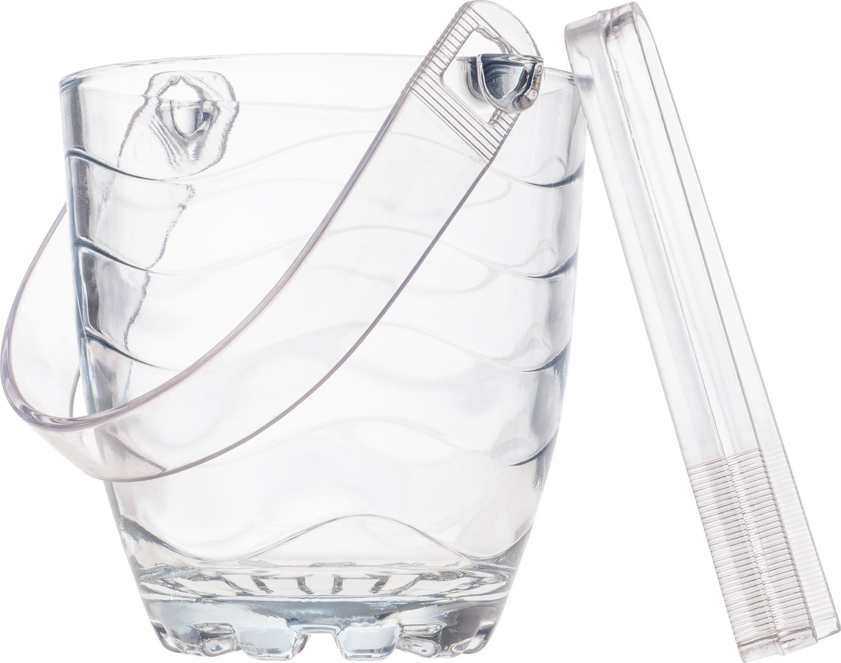 Kadax KADAX Pojemnik Na Lód Ze Szczypcami Wiaderko Do Lodu Z Uchwytem Szklany