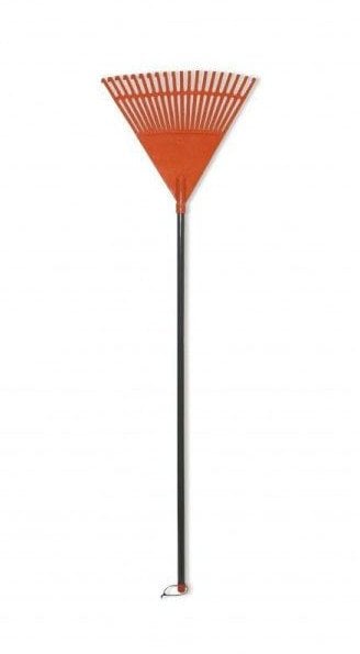 Leaf rake with handle orange 45cm (20 branches) 0927006