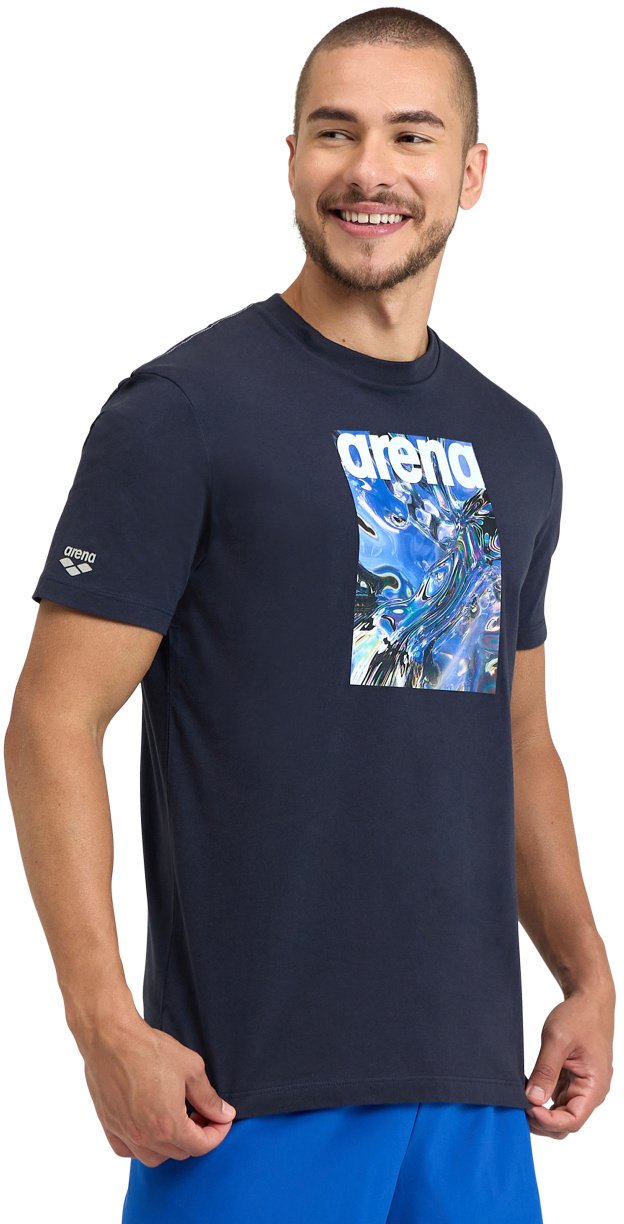 Arena KOSZULKA MĘSKA T-SHIRT SOLID COTTON NAVY VORTEX 006390/751 M