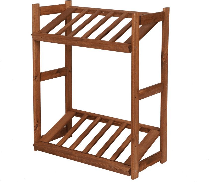 Wamar-Sosenka Regał drewniany na skrzynki LSR 2 półki na skrzynie Brązowy, Półki na skrzynki 2 szt Drewno sosnowe