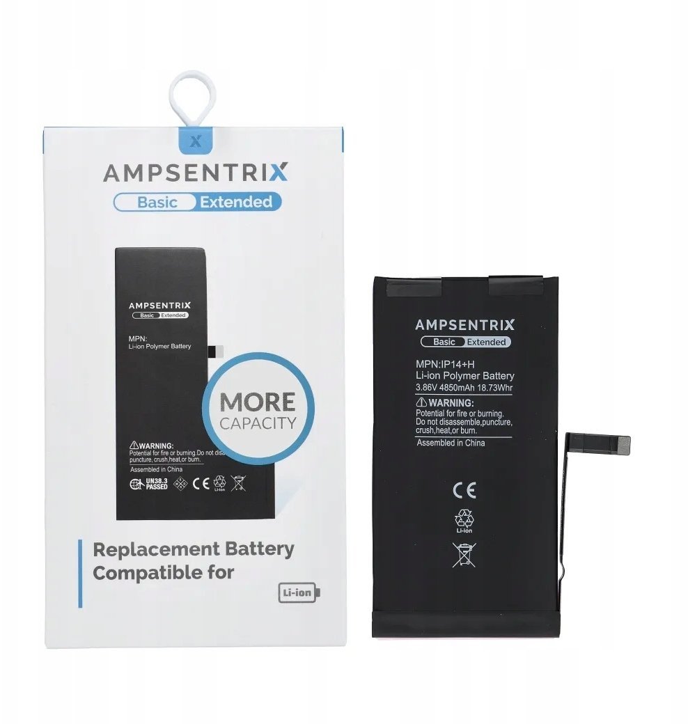 AmpSentrix Basic bateria do iPhone 14 Plus (zwiększona pojemność)