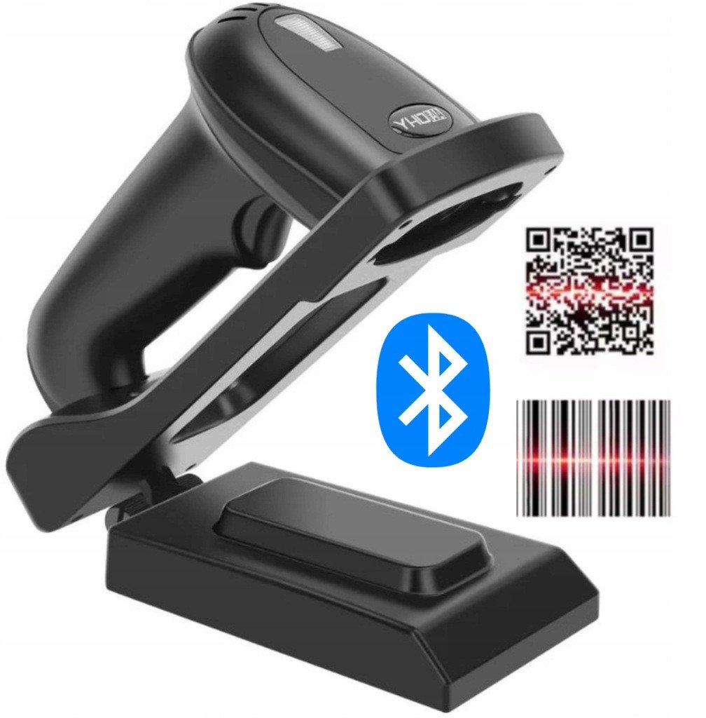 Bezprzewodowy czytnik skaner kodów 1D/2D (QR) YHD-5800DB + stacja bazowa