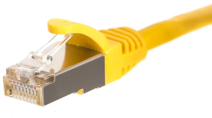NetRack patchcord RJ45, osłonka zalewana, kat. 5e FTP, 10m Żółty (BZPAT10FY)