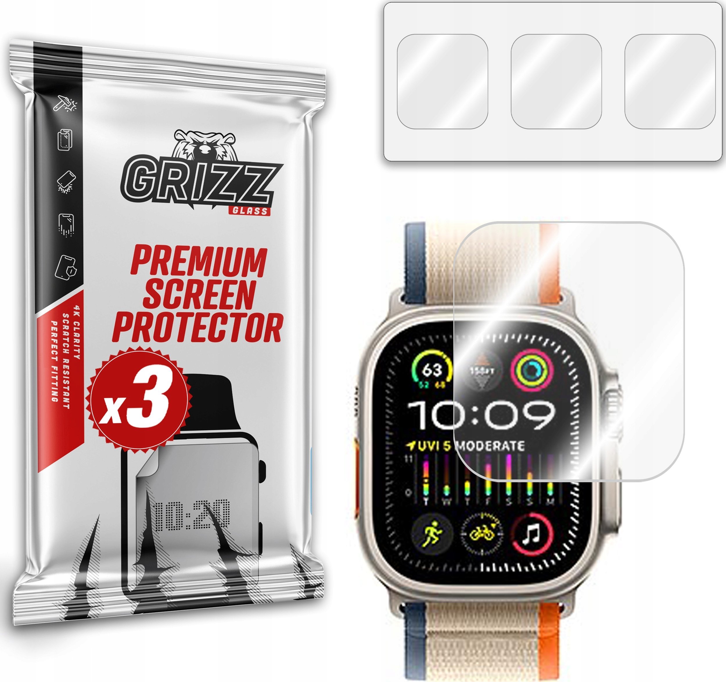 GrizzGlass Folia hydrożelowa GrizzGlass Hydrofilm do Apple Watch Ultra 2