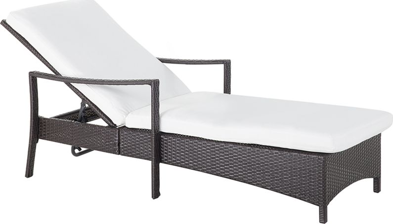 Beliani Leżak ogrodowy rattanowy brązowy VASTO (31328)