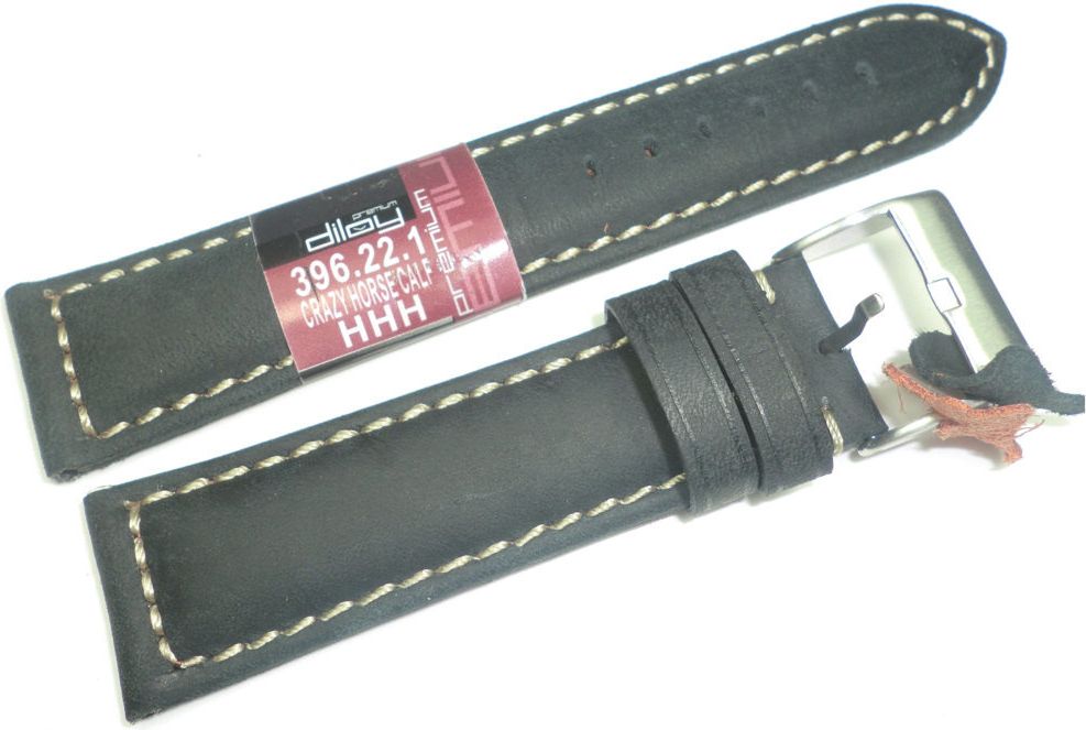 Diloy Zamszowy pasek do zegarka 22 mm Diloy 396.22.1