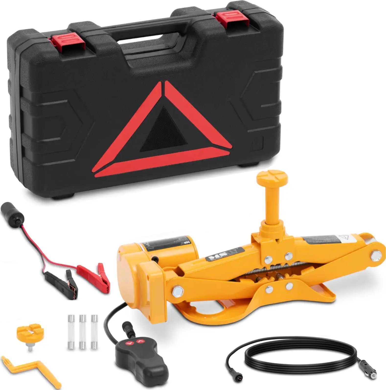 MSW Lewarek podnośnik samochodowy elektryczny nożycowy do 3 t 12 V Lewarek podnośnik samochodowy elektryczny nożycowy do 3 t 12 V
