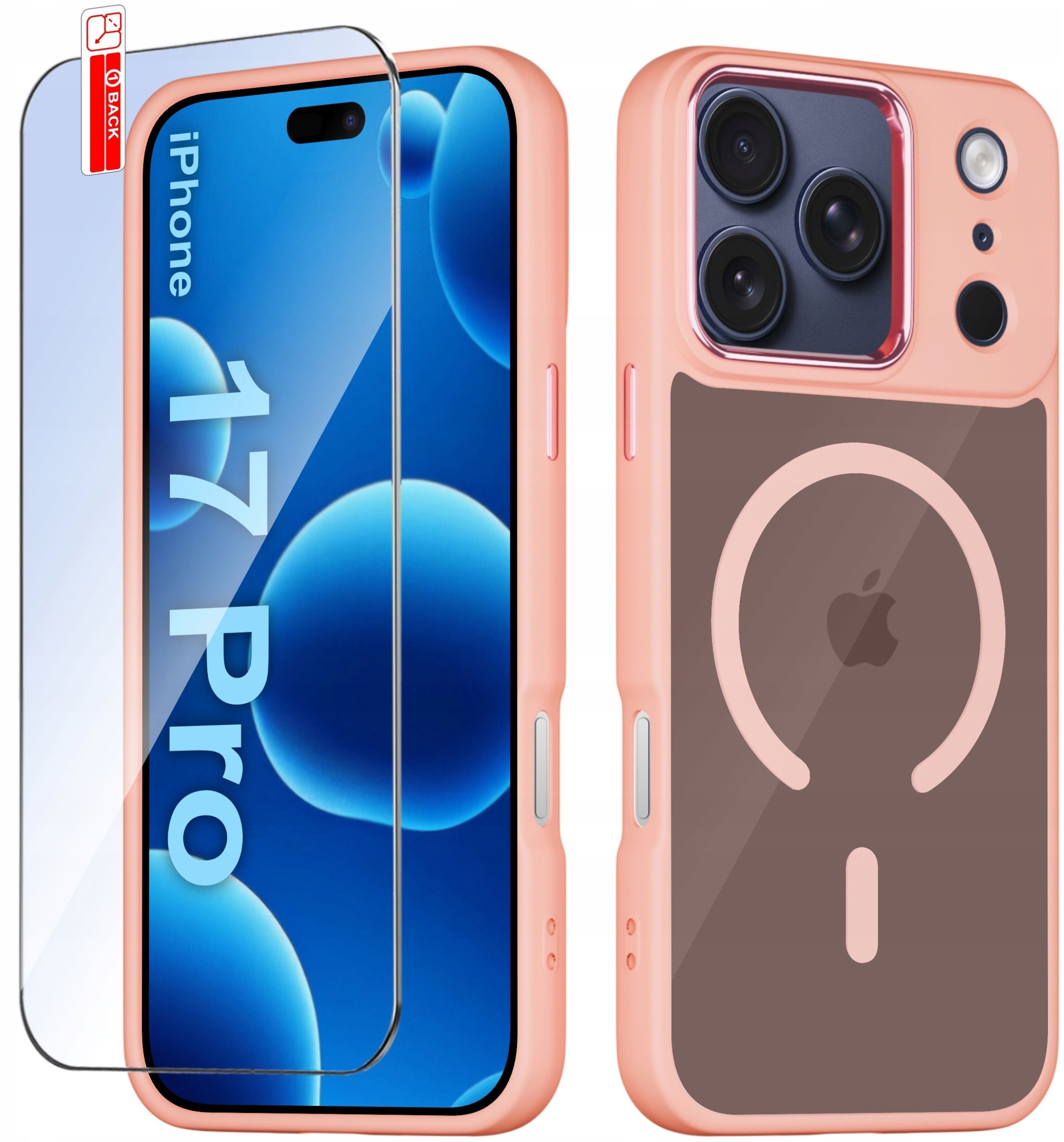Etui do iPhone 17 Pro CASE do MagSafe MATOWE Magnetyczne PREMIUM + Szkło 9H