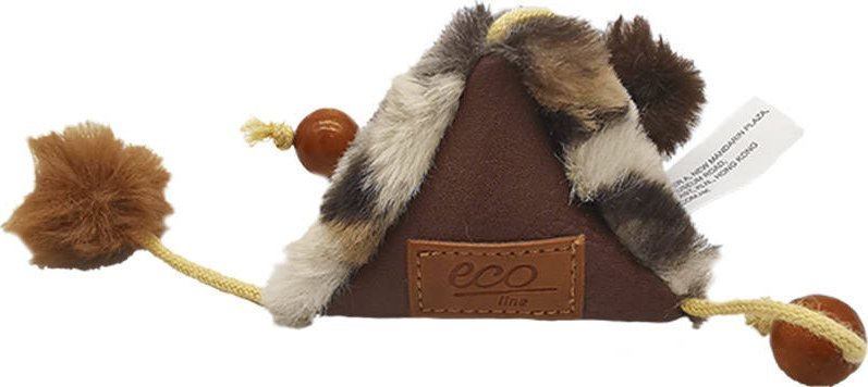 Zabawka dla kota trójkąt z ekoskóry i ekofutra