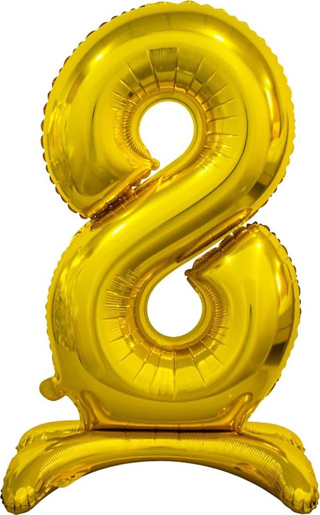 GoDan Balon foliowy cyfra 8 złota - 74 cm uniwersalny