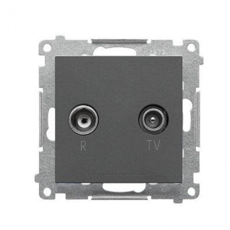 Kontakt-Simon Gniazdo antenowe R-TV przelotowe 10 dB (moduł). 1x Wejście: 5862 MHz grafitowy mat TAP10.01/116