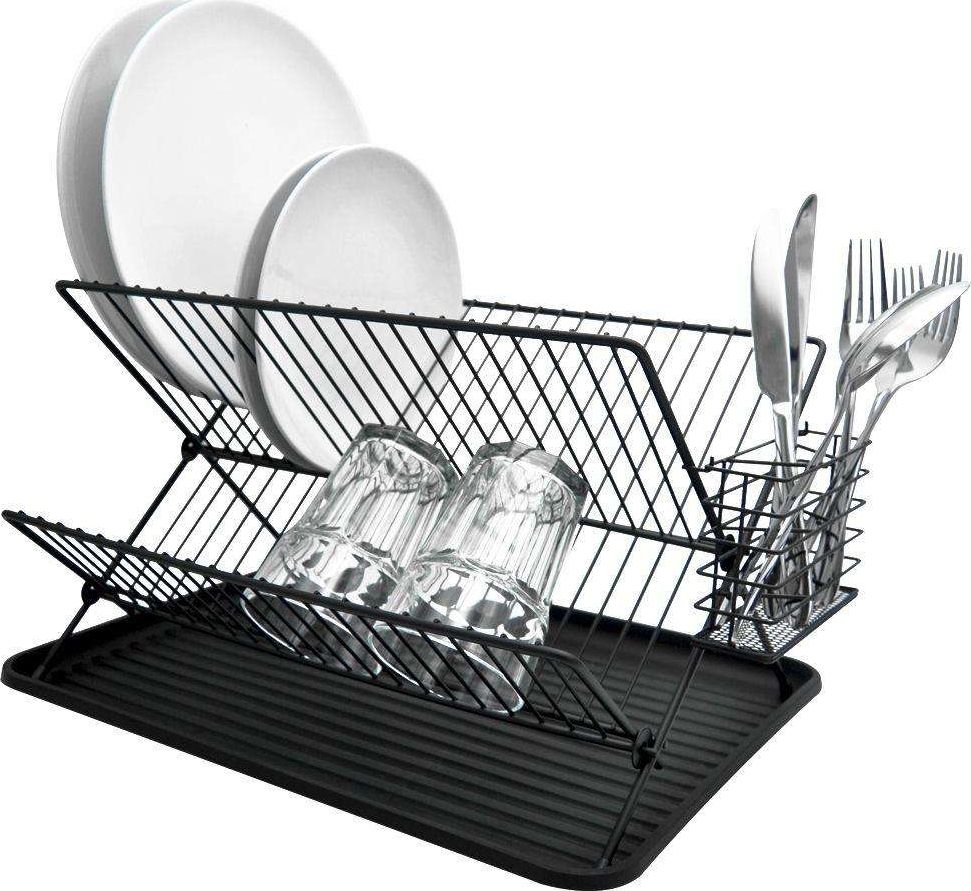Vilde Suszarka na naczynia CZARNA ociekacz do naczyń 45x32x25,5 cm