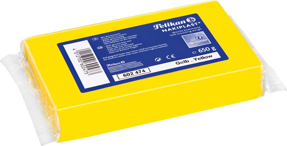 Pelikan Plastelina z woskiem pszczelim 650g żółta PELIKAN