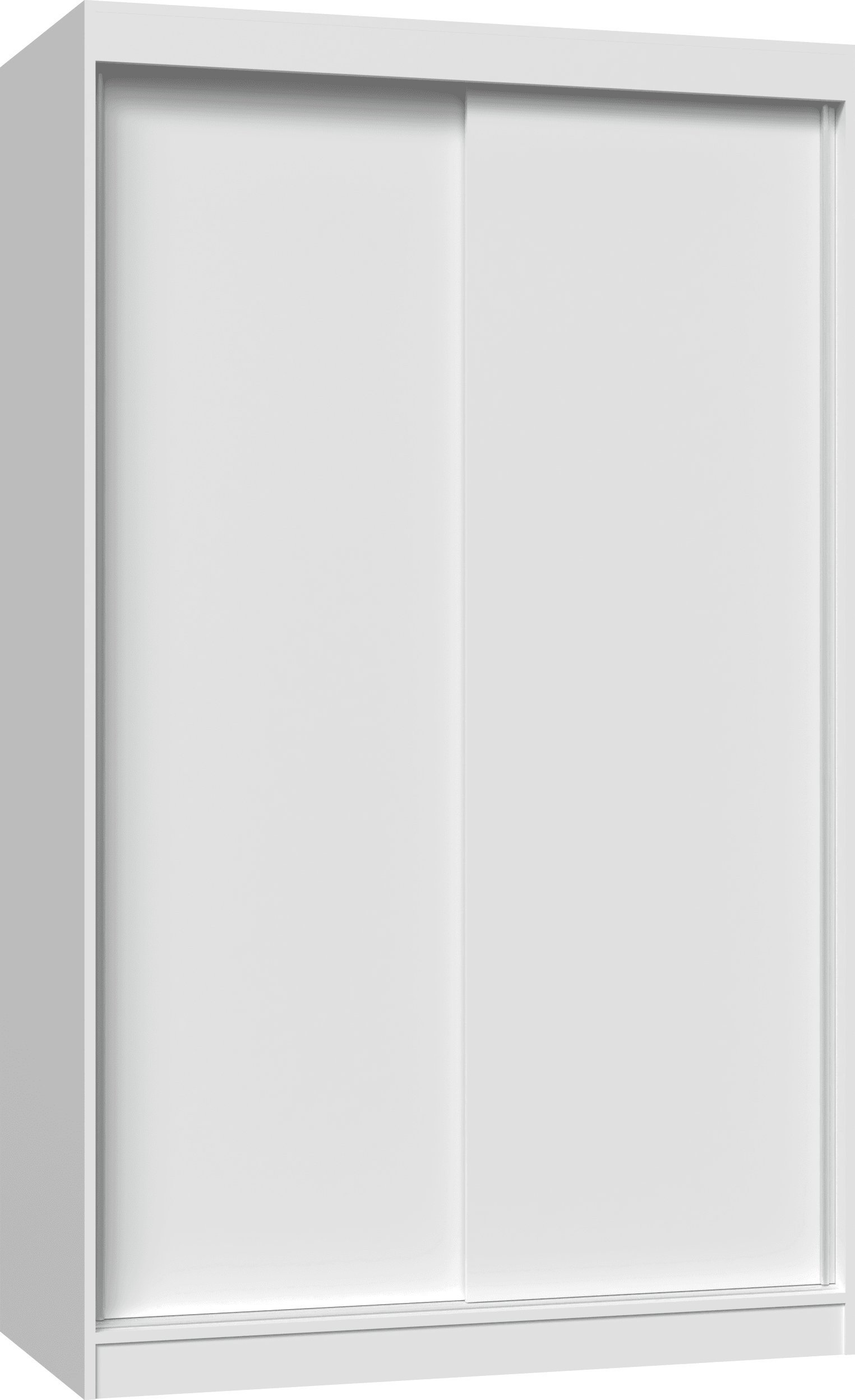 Topeshop SZAFA PRZESUWNA IGA 120 cm DRZWI PRZESUWNE PÓŁKI BIEL