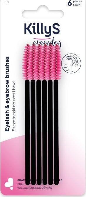 KILLYS_Eyelash & Eyebrow Brushes szczoteczki do rzęs i brwi 6szt
