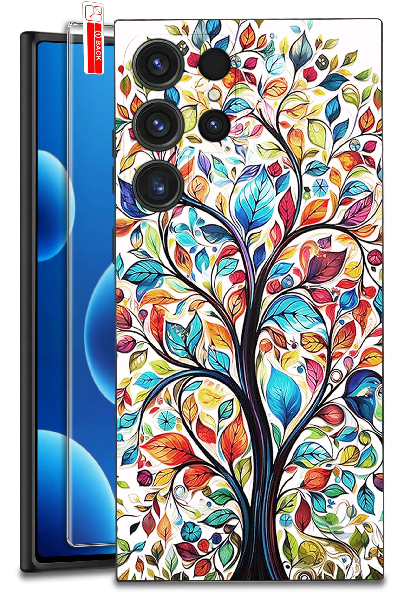 ETUI do Samsung Galaxy S24 Ultra | WZORY | SILIKONOWE MATT CASE + SZKŁO 9H