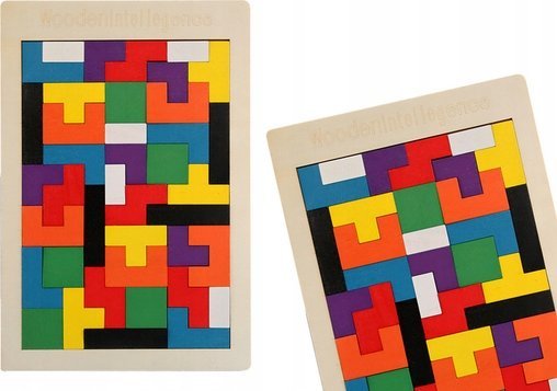 LeanToys Drewniane Puzzle Układanka Logiczna 40 Elementów LEAN TOYS