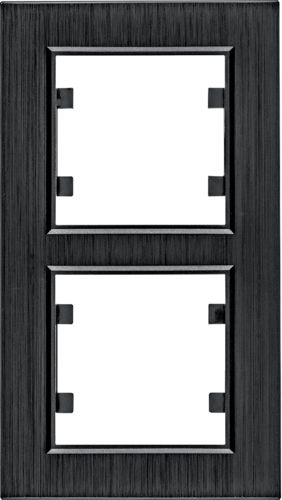 Hager Lumina passion ramka 2-krotna pionowa aluminium czarna (WL9123)