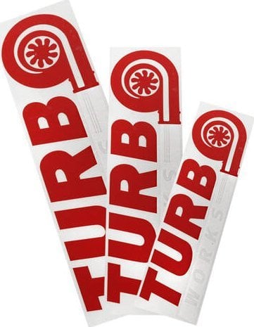 TurboWorks Naklejka TurboWorks Czerwono-Biała 25cm