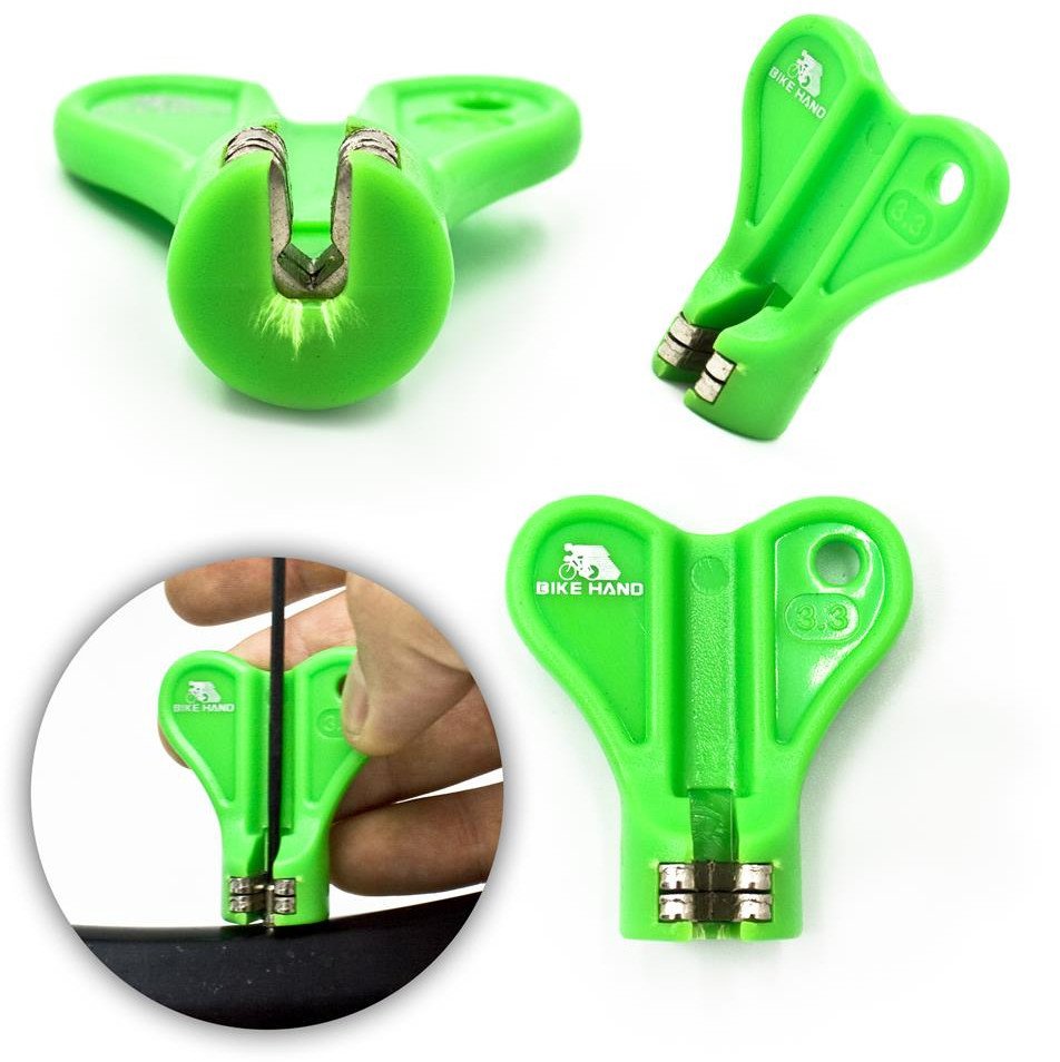 Klucz do centrowania kół Bike Hand YC-1R-2, 3,3mm, zielony