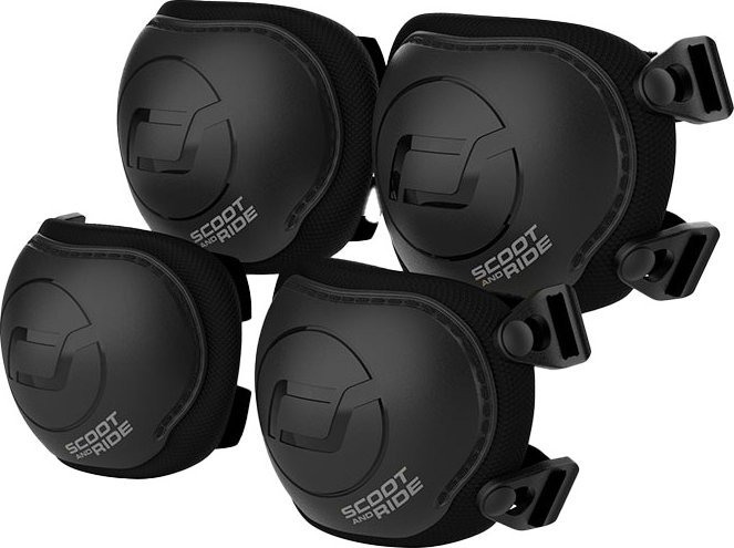 Ochraniacze dla dzieci, na rolki, wrotki, hulajnogę, rozm. S, kolor: Black (czarny), Scoot and Ride