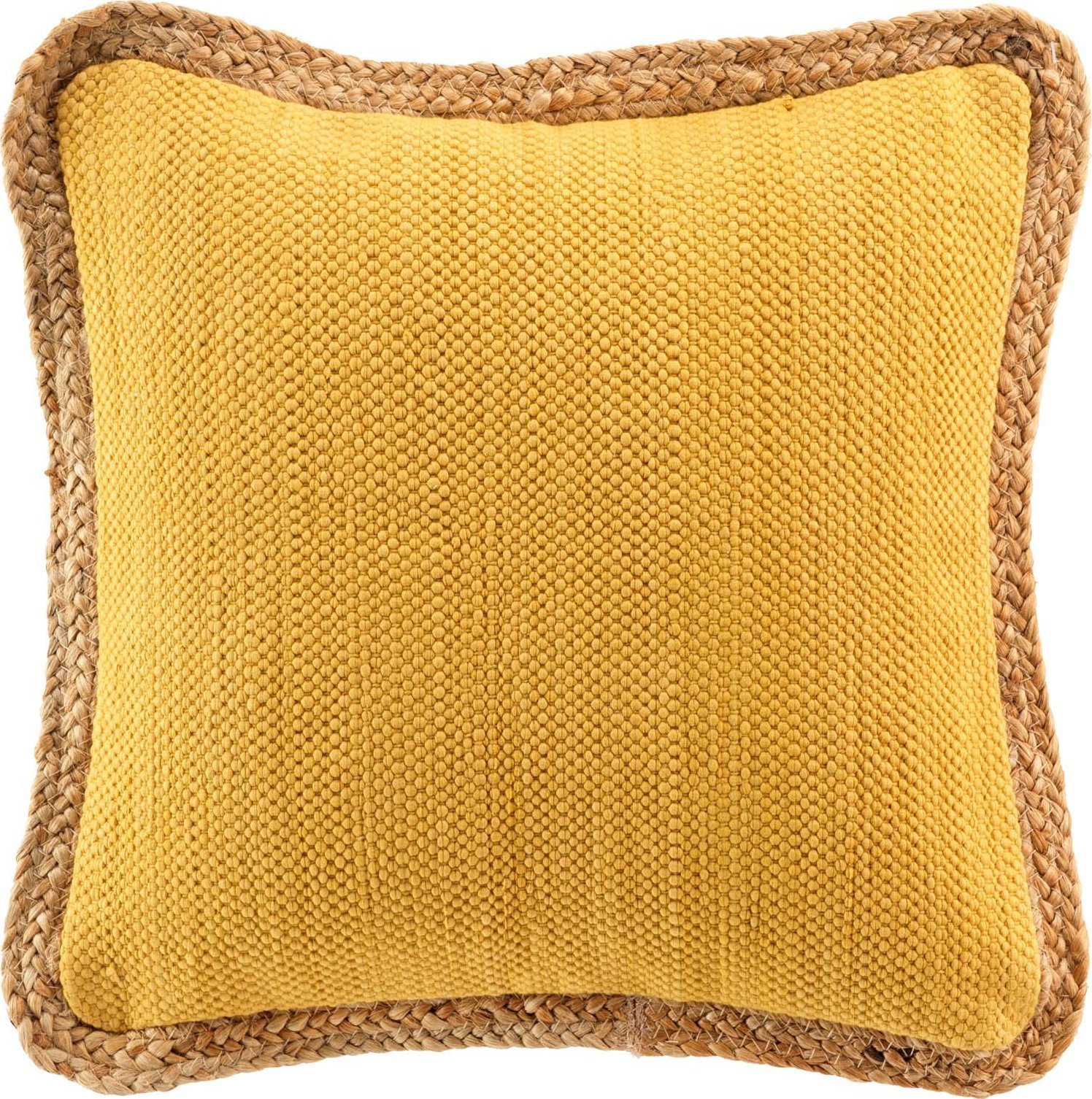 Douceur d`Interieur Poduszka dekoracyjna z jutową lamówką, 45 x 45 cm