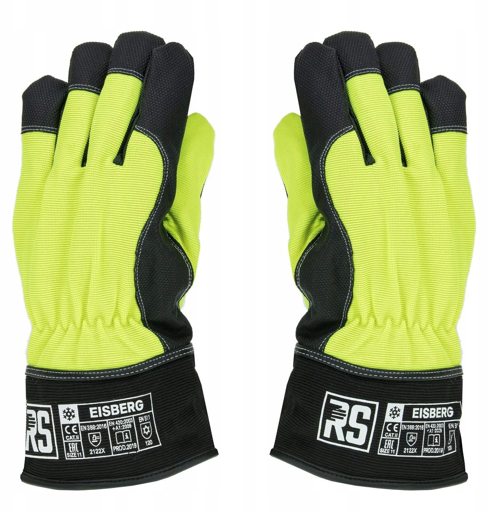 Rękawice ocieplane RS Eisberg, rozm. 11, czarno-żółte