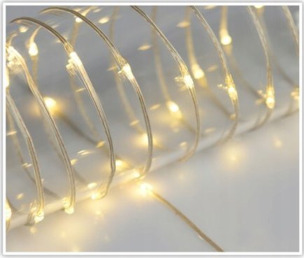 Lampki choinkowe Koopman Lampki choinkowe świąteczne białe ciepłe 100 LED 5m