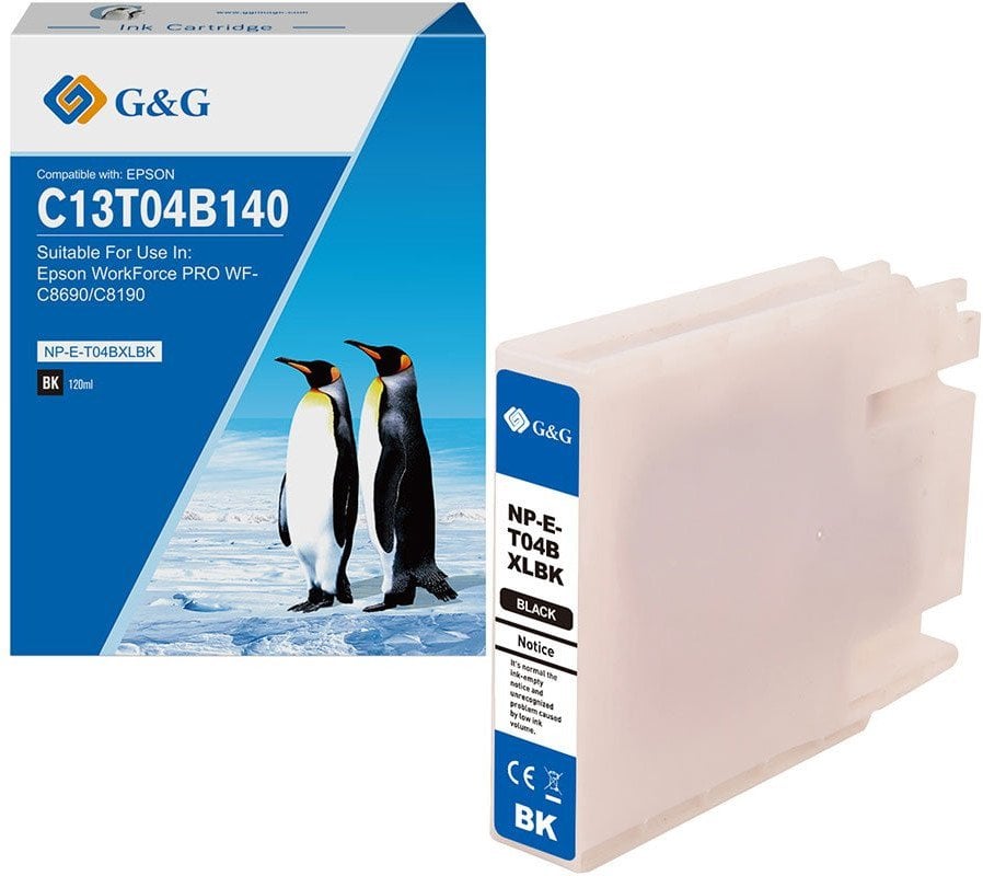 G&G kompatybilny ink / tusz z C13T04B140, NP-E-T04BXLBK-A, black, 5800s