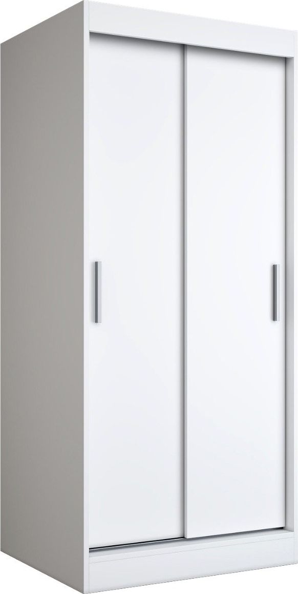 MKPOL Szafa przesuwna MODUO COMFORT 90 biała mat gładka