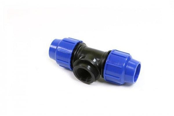 FEMALE TEE Ø40X1 PERLA BLUE