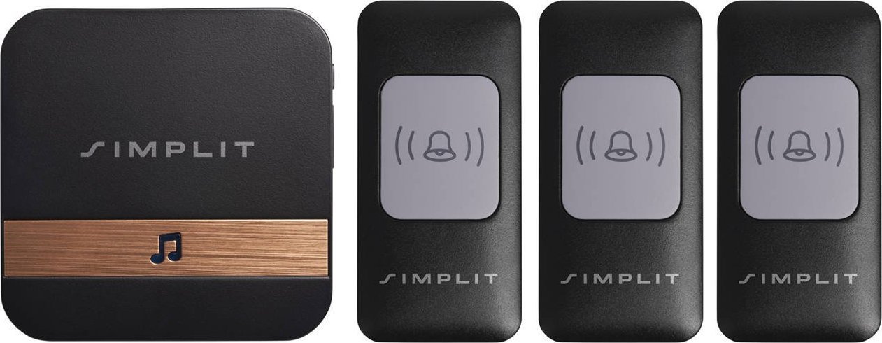 Simplit Dzwonek bezprzewodowy 611A 1x Odbiornik 3x Nadajnik Sztuka