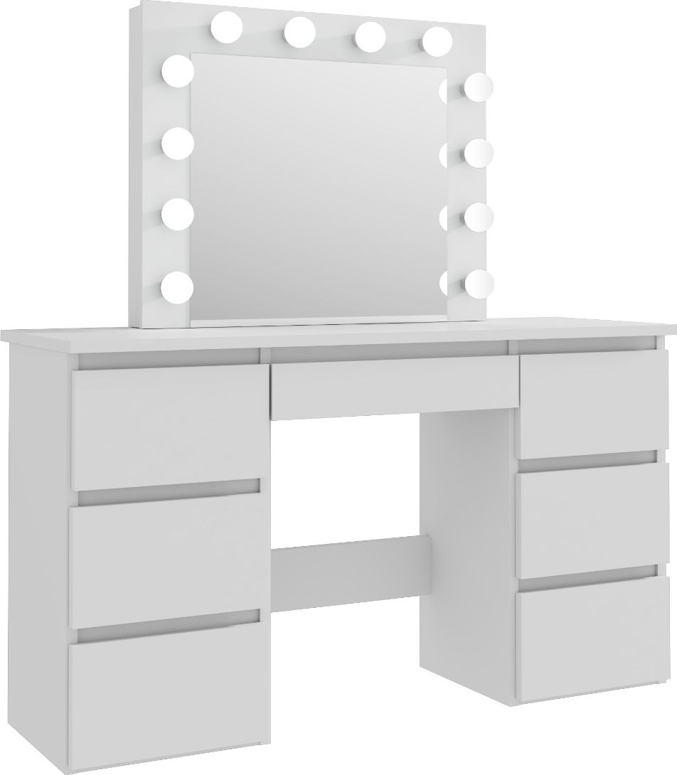 Meblowa 1 Toaletka ALEKSANDRA 5 biała z lustrem do sypialni MEBLOWA 1