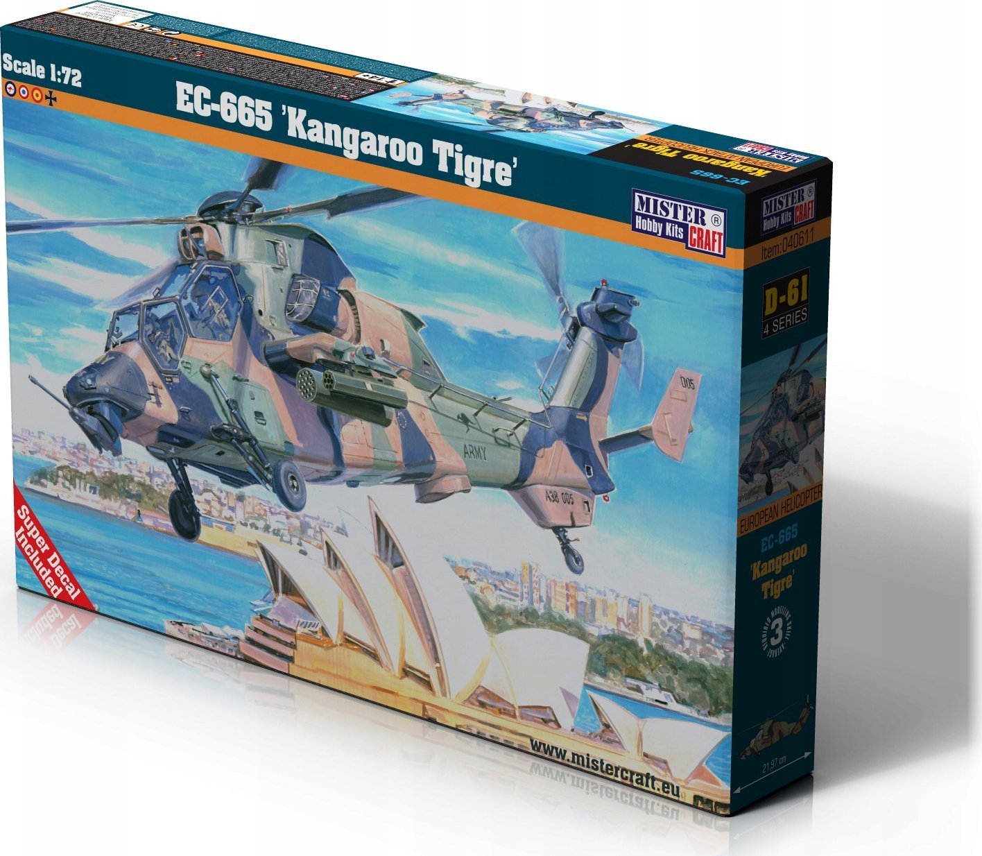 Olymp Aircraft Model helikoptera do sklejania EC-665 Kangaroo Tigre 1:72 D-61