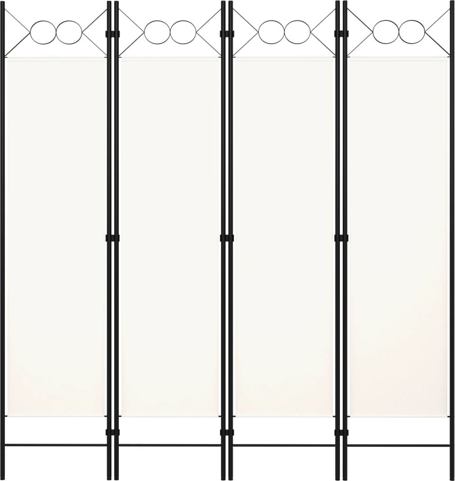 vidaXL Parawan 4-panelowy, biały, 160 x 180 cm