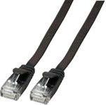 EFB Kabel płaski RJ45 U / UTP, Cat. 6A, PVC, 5 m, czarny