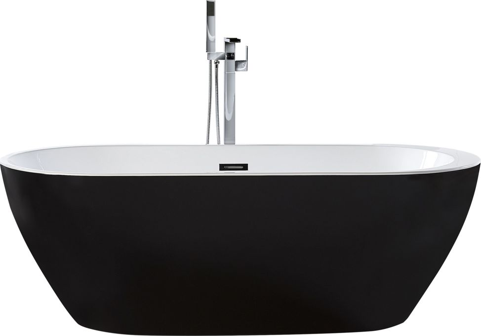Wanna Beliani Wanna wolnostojąca 170 x 75 cm czarna NEVIS