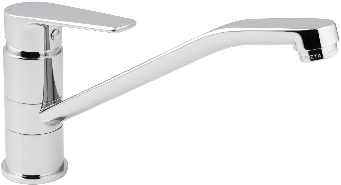 Sink mixer RUBINETA Vito-20, with long swivel spout, chrome color.