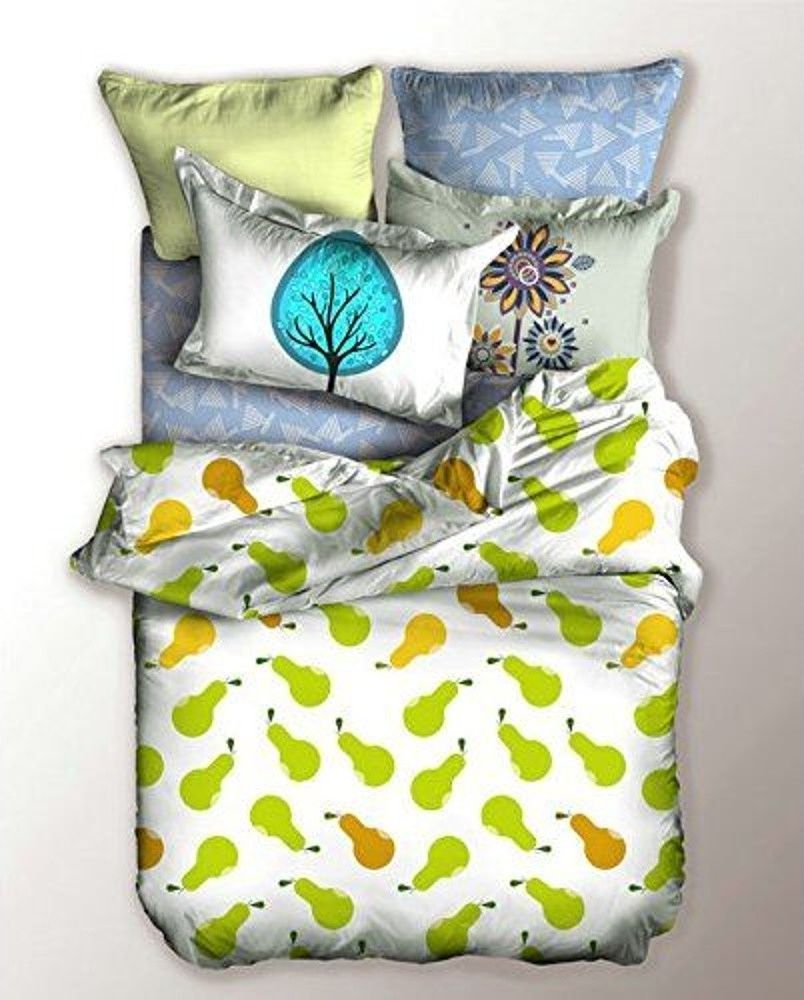 Pościel Lucky 155x220 cm + poduszka 80x80 cm biało-zielona