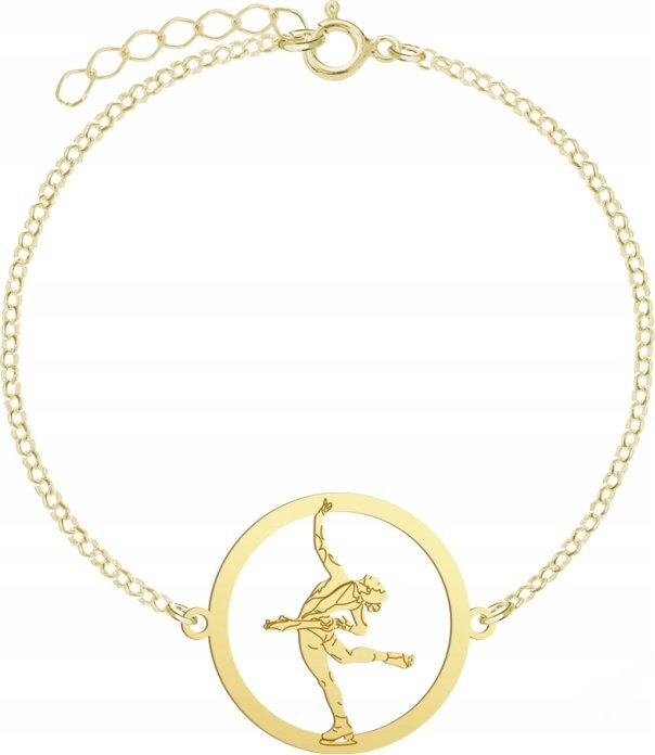 Radziszewska Jewellery Pozłacana Bransoletka Łyżwiarstwo figurowe GRAWER